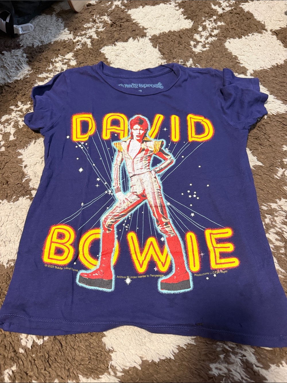Rowdy Sprout Purple Short-Sleeve Graphic Tee with Yellow-Orange Lettering